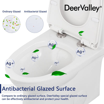 DeerValley DV-1F52677 – One-Piece Dual-Flush Elongated Toilet