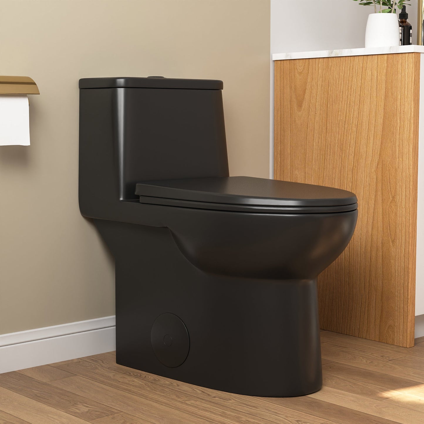 DeerValley DV-1F52677 – One-Piece Dual-Flush Elongated Toilet