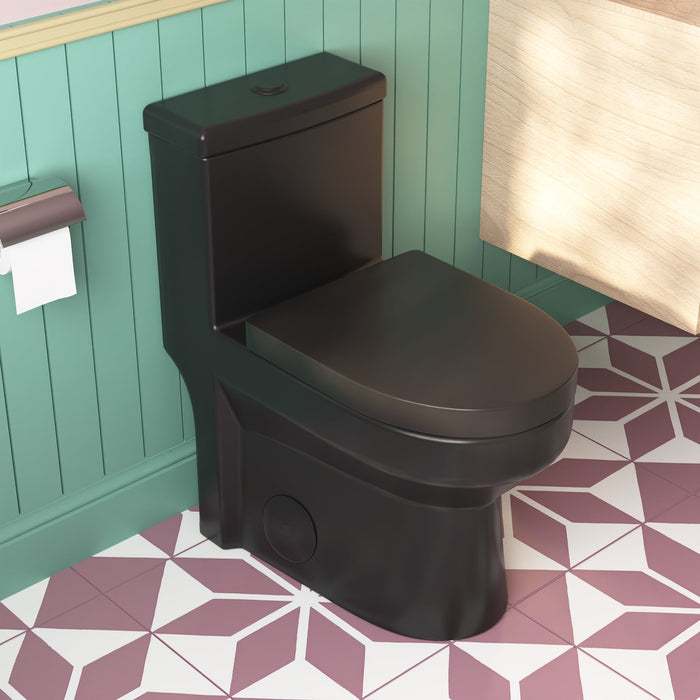 LIBERTY One-Piece Round Toilet, 12/10" Rough-in Dual-Flush with Multiple Colors