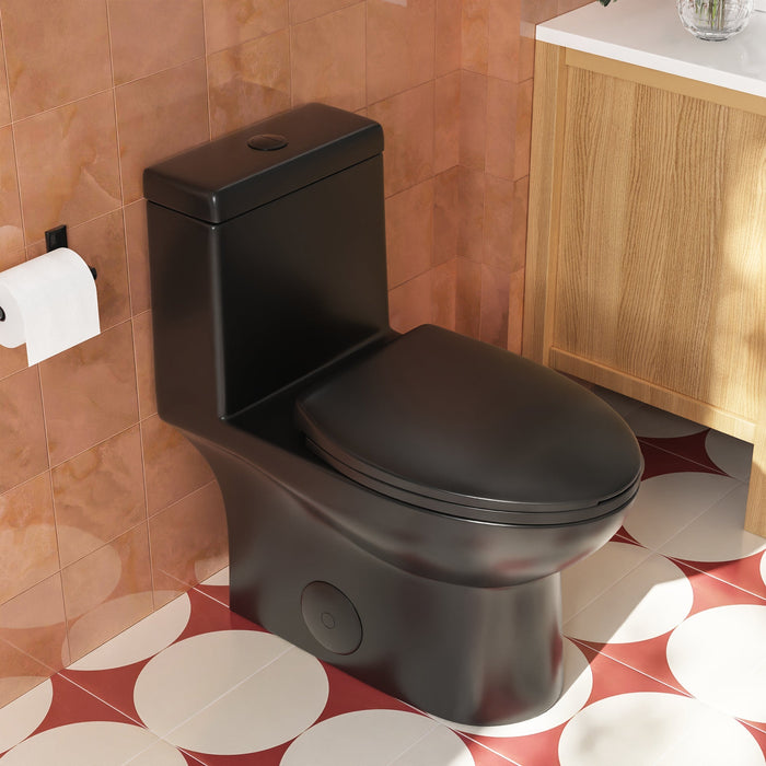 ALLY One-Piece Elongated Toilet, 1.1/1.6GPF Dual-Flush  with Multiple Colors