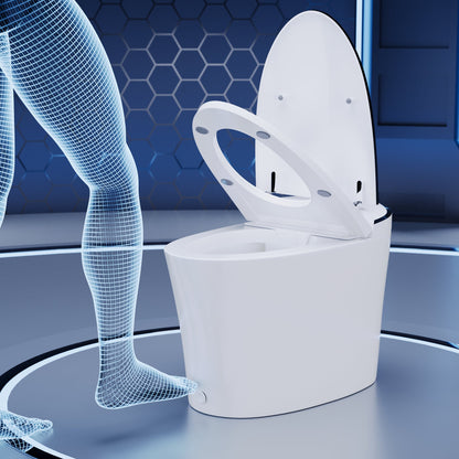 DeerValley  Smart Bidet Toilet Quiet-Closed Heated Seat Sensor Auto, Foot Kick & Blackout Flush, Warm Wash, Night Light，DV-1S0019-V3