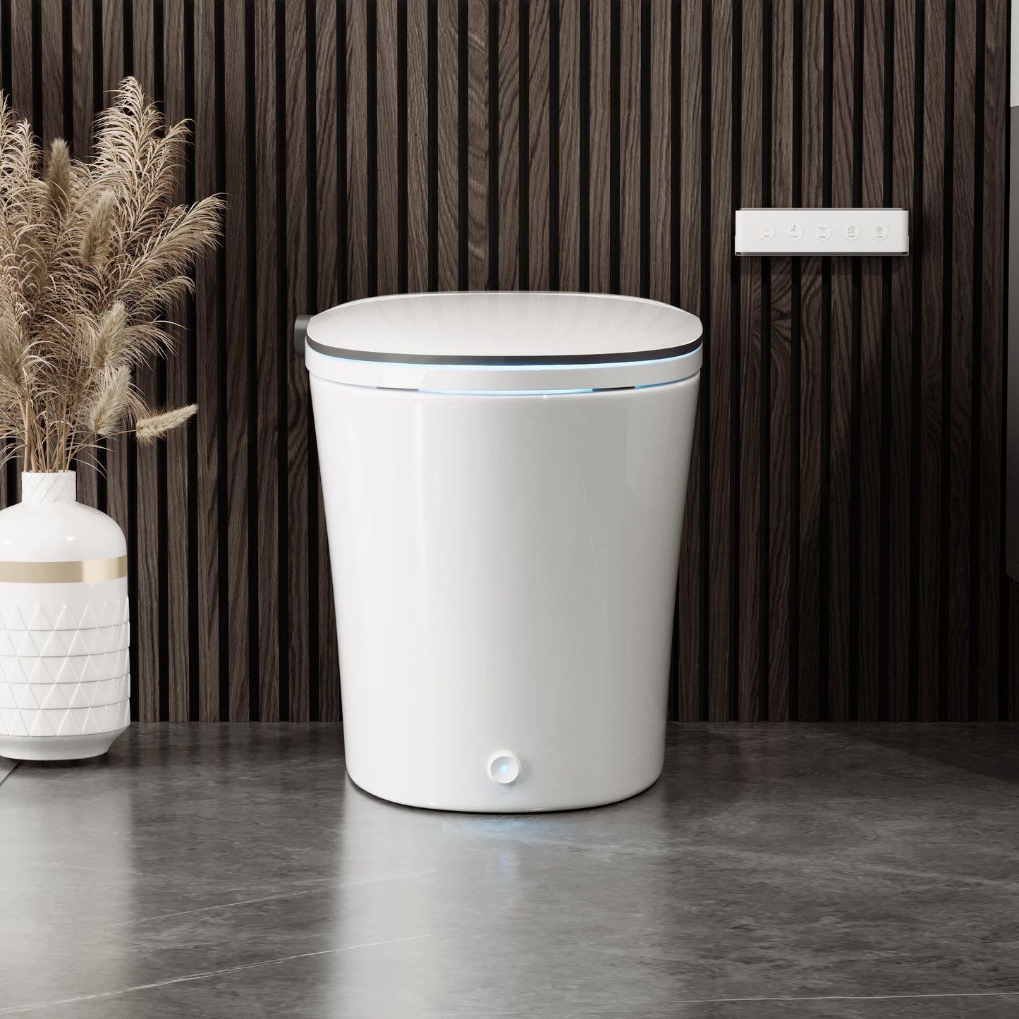 DeerValley  Smart Bidet Toilet Quiet-Closed Heated Seat Sensor Auto, Foot Kick & Blackout Flush, Warm Wash, Night Light，DV-1S0019-V3