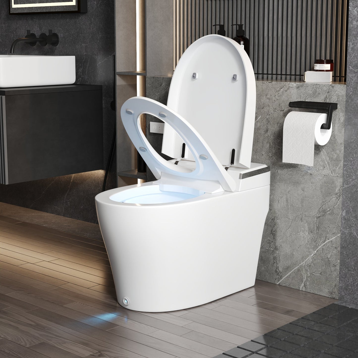 DeerValley  Smart Bidet Toilet, Foot Kick Flush, Warm Wash (Seat Included),Female Wash,DV-1S0029-V3