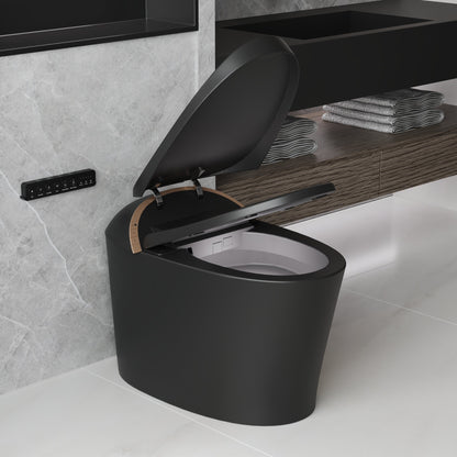 DeerValley Smart Toilet with Off-Seat Flush/Foot Sensor Flush, Automatic Tankless Toilet with Heated Seat, Warm Water Cleaning, Warm Air dryer,DV-1S0160/V1/V3