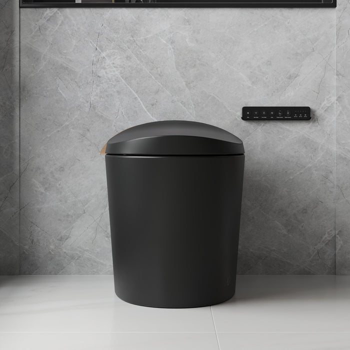 DeerValley Smart Toilet with Off-Seat Flush/Foot Sensor Flush, Automatic Tankless Toilet with Heated Seat, Warm Water Cleaning, Warm Air dryer,DV-1S0160/V1/V3