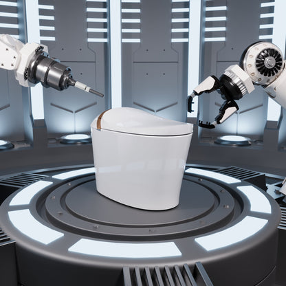 DeerValley Smart Toilet with Off-Seat Flush/Foot Sensor Flush, Automatic Tankless Toilet with Heated Seat, Warm Water Cleaning, Warm Air dryer,DV-1S0160/V1/V3