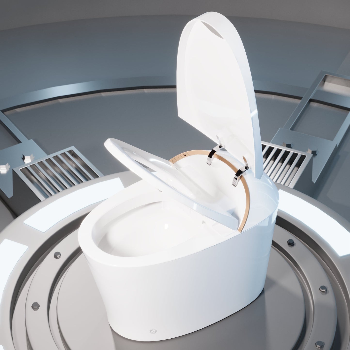 DeerValley Smart Toilet with Off-Seat Flush/Foot Sensor Flush, Automatic Tankless Toilet with Heated Seat, Warm Water Cleaning, Warm Air dryer,DV-1S0160/V1/V3