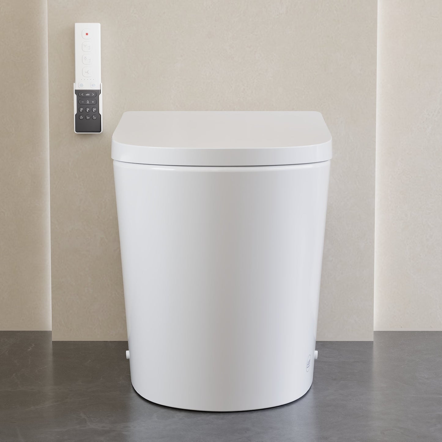 Smart Bidet Toilet with Auto Flush & Foam Shield Technology Modern Tankless Smart Toilet with Bidet, Warm Air Dryer, Heated Seat & Night Light (Remote Included) - DV-1S0289 / DV-1S0289-V3