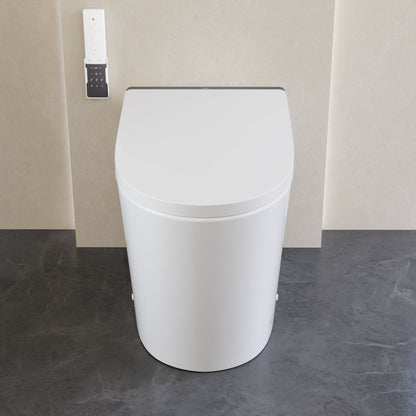 Smart Bidet Toilet with Auto Flush & Foam Shield Technology Modern Tankless Smart Toilet with Bidet, Warm Air Dryer, Heated Seat & Night Light (Remote Included) - DV-1S0289 / DV-1S0289-V3