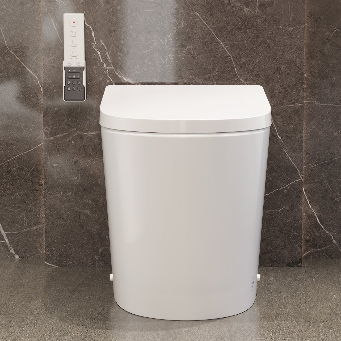 Smart Bidet Toilet with Auto Flush & Foam Shield Technology Modern Tankless Smart Toilet with Bidet, Warm Air Dryer, Heated Seat & Night Light (Remote Included) - DV-1S0289 / DV-1S0289-V3