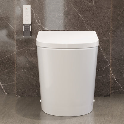 Smart Bidet Toilet with Auto Flush & Foam Shield Technology Modern Tankless Smart Toilet with Bidet, Warm Air Dryer, Heated Seat & Night Light (Remote Included) - DV-1S0289 / DV-1S0289-V3