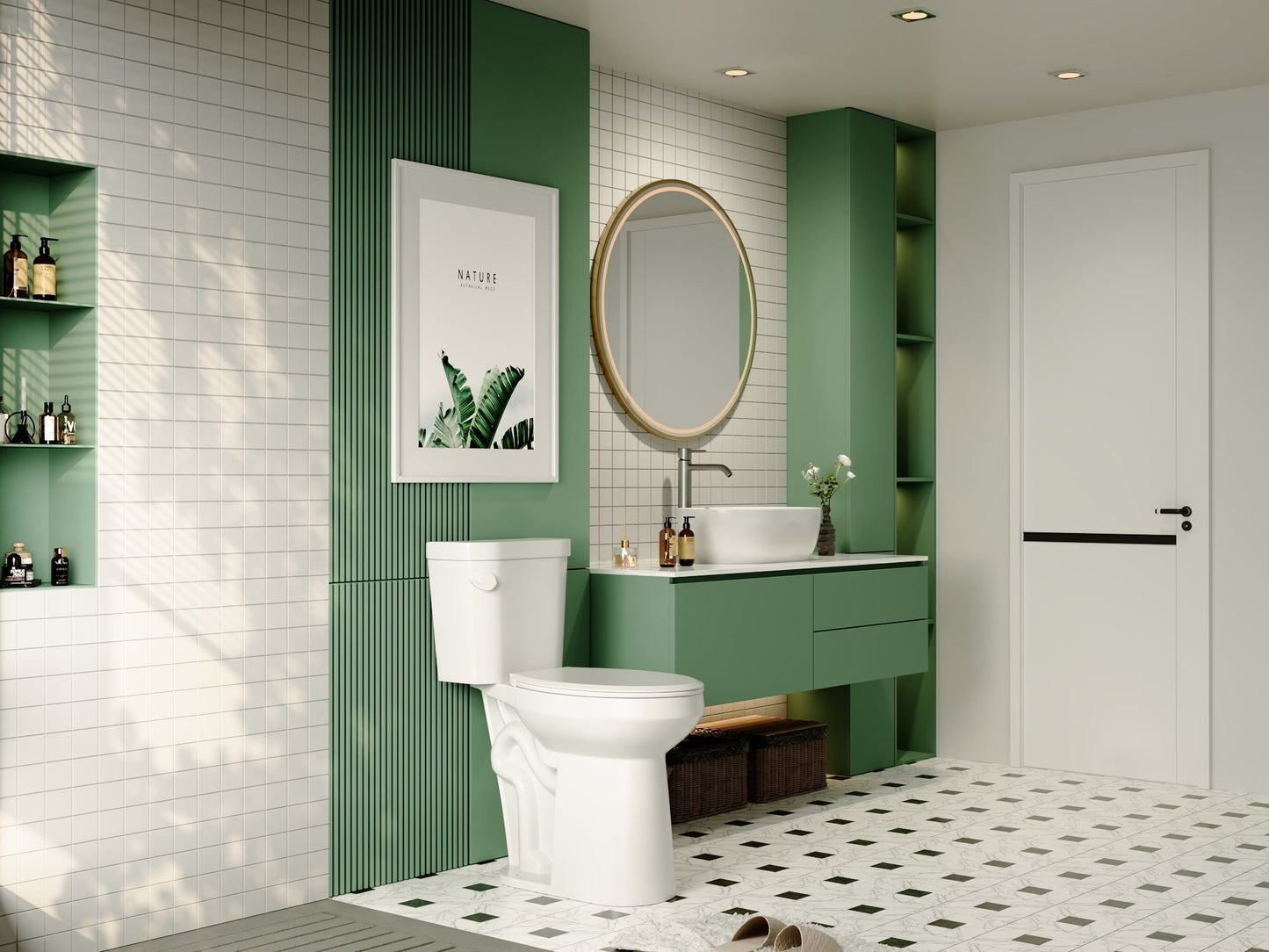 DeerValley DV-2F0143 – 21" Extra-Tall Two-Piece Elongated Toilet