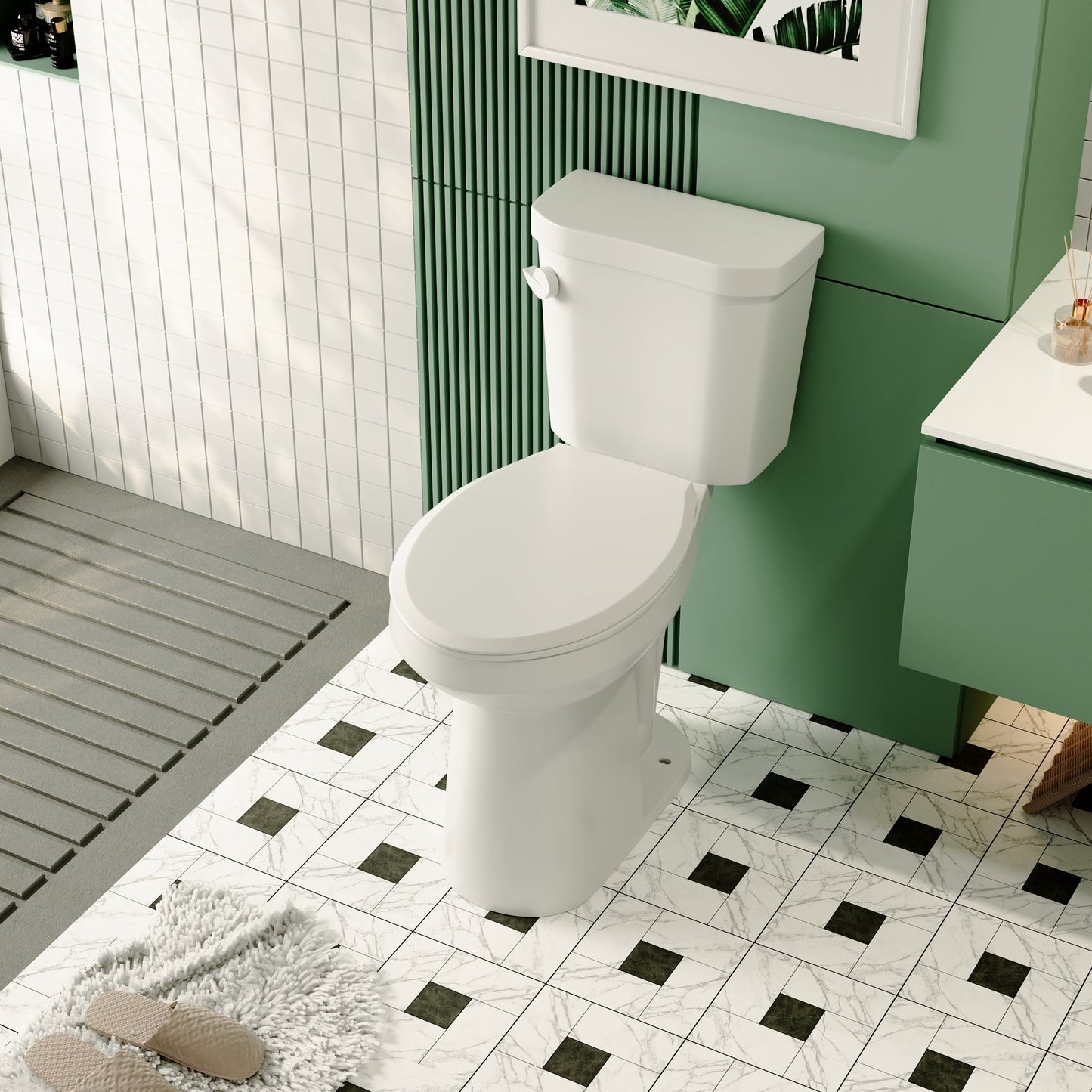 DeerValley DV-2F0143 – 21" Extra-Tall Two-Piece Elongated Toilet