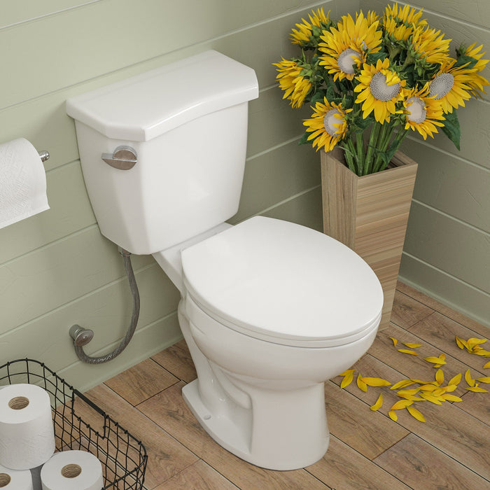 DYNASTY Two-Piece Elongated Toilet, 1.28GPF Single-Flush