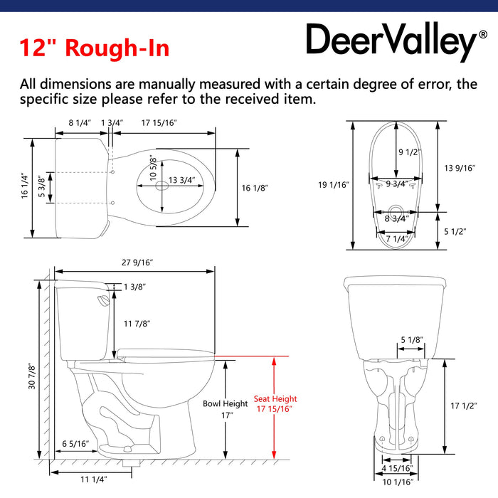 DYNASTY Two-Piece Elongated Toilet, 1.28GPF Single-Flush