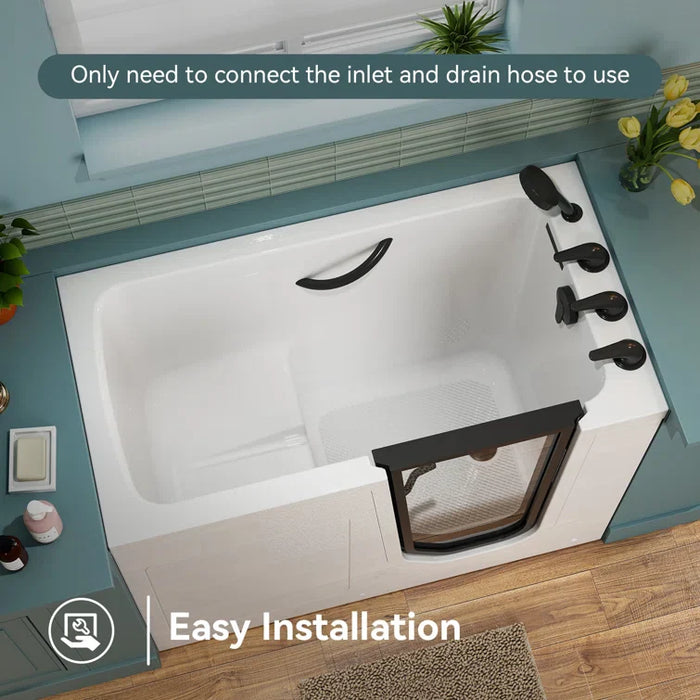 HOROW Walk in Tub and Shower Combo Sit Down Bathtub Model M-329R