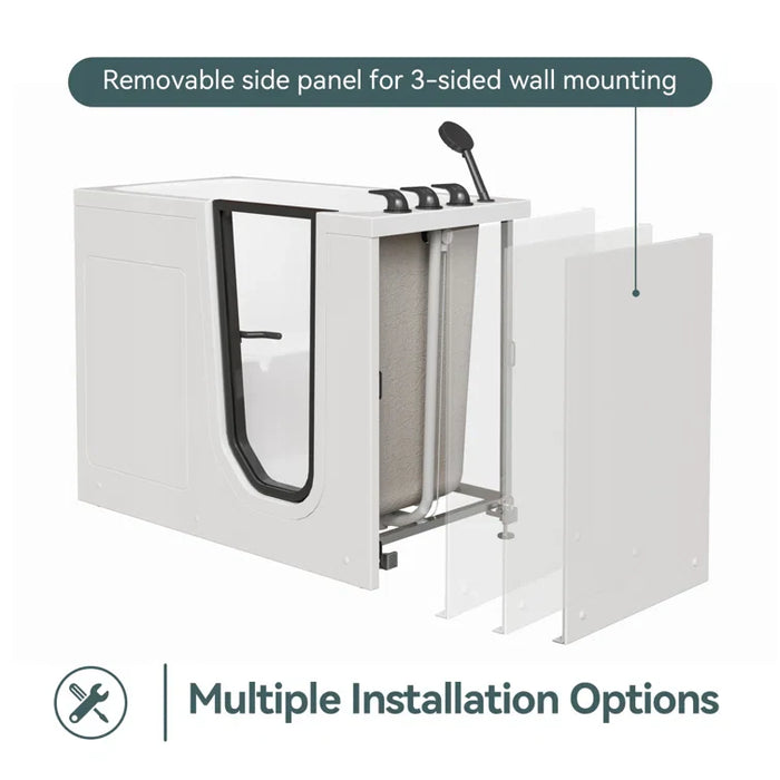 HOROW Walk in Tub and Shower Combo Sit Down Bathtub Model M-329R