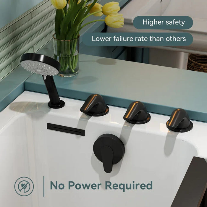 HOROW Walk in Tub and Shower Combo Sit Down Bathtub Model M-329R