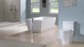Aimes® One-Piece Toilet, 1.28GPF, Elongated Bowl - WASHLET®+ Connection
