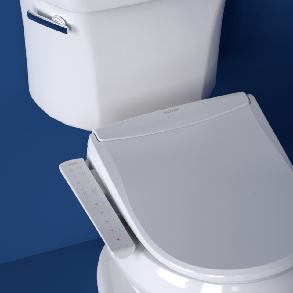 Brondell Swash Thinline T22 Luxury Bidet Toilet Seat with Side Arm Con ...