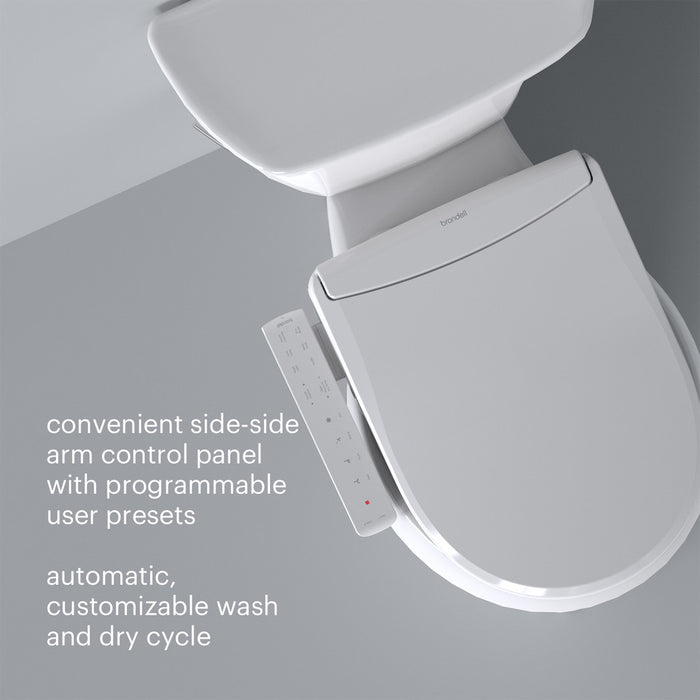 Brondell Swash Thinline T22 Luxury Bidet Toilet Seat with Side Arm Control