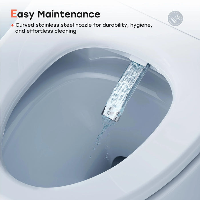10 Inch Rough In Toilet with Bidet and Dryer for Power Outage Model T37D