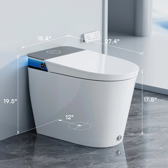 Smart Toilet with Flush Tank and ADA Compliance for 12 Inch Rough In Model T38P