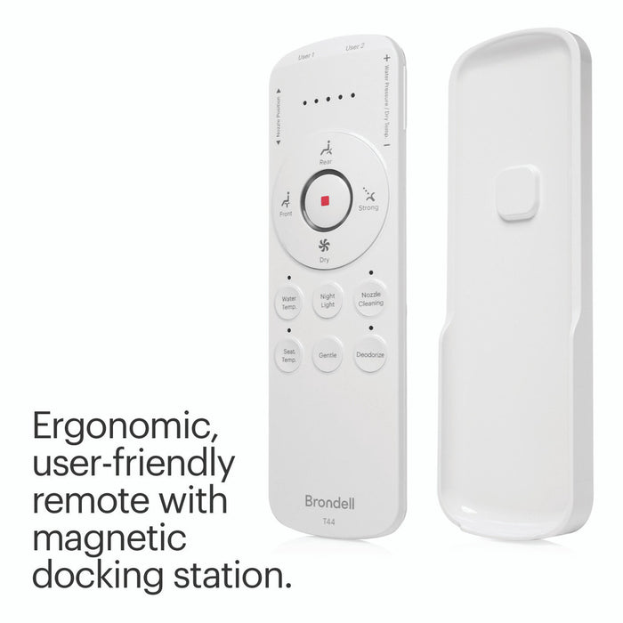 Brondell Swash Thinline T44 Luxury Bidet Toilet Seat with Remote Control