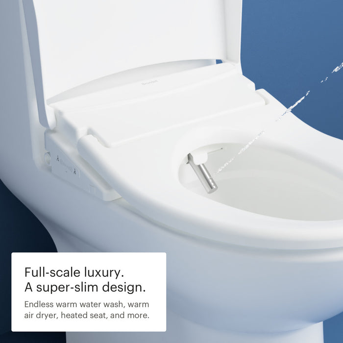Brondell Swash Eco Thinline T66 Luxury Bidet Toilet Seat with Remote Control