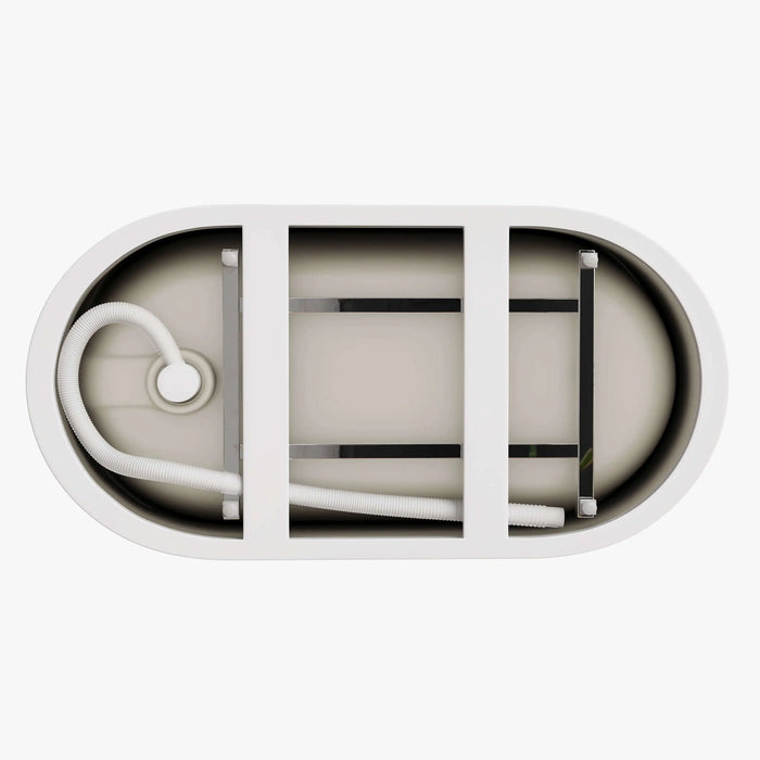 HOROW 47 Inch Deep Soaking Tub Freestanding Acrylic Bathtub Model TU47-SG