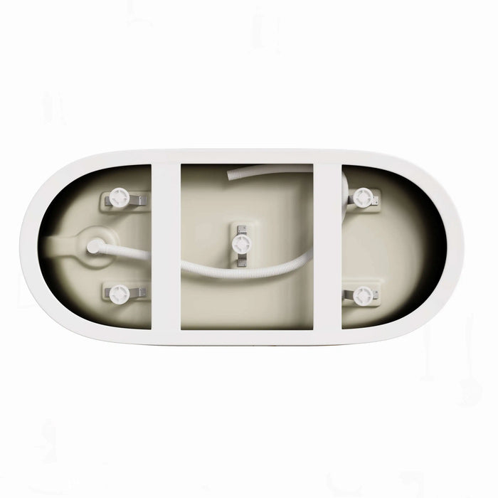 HOROW 59 Inch Deep soaking Tub Acrylic Freestanding Tub Model TU59-MB