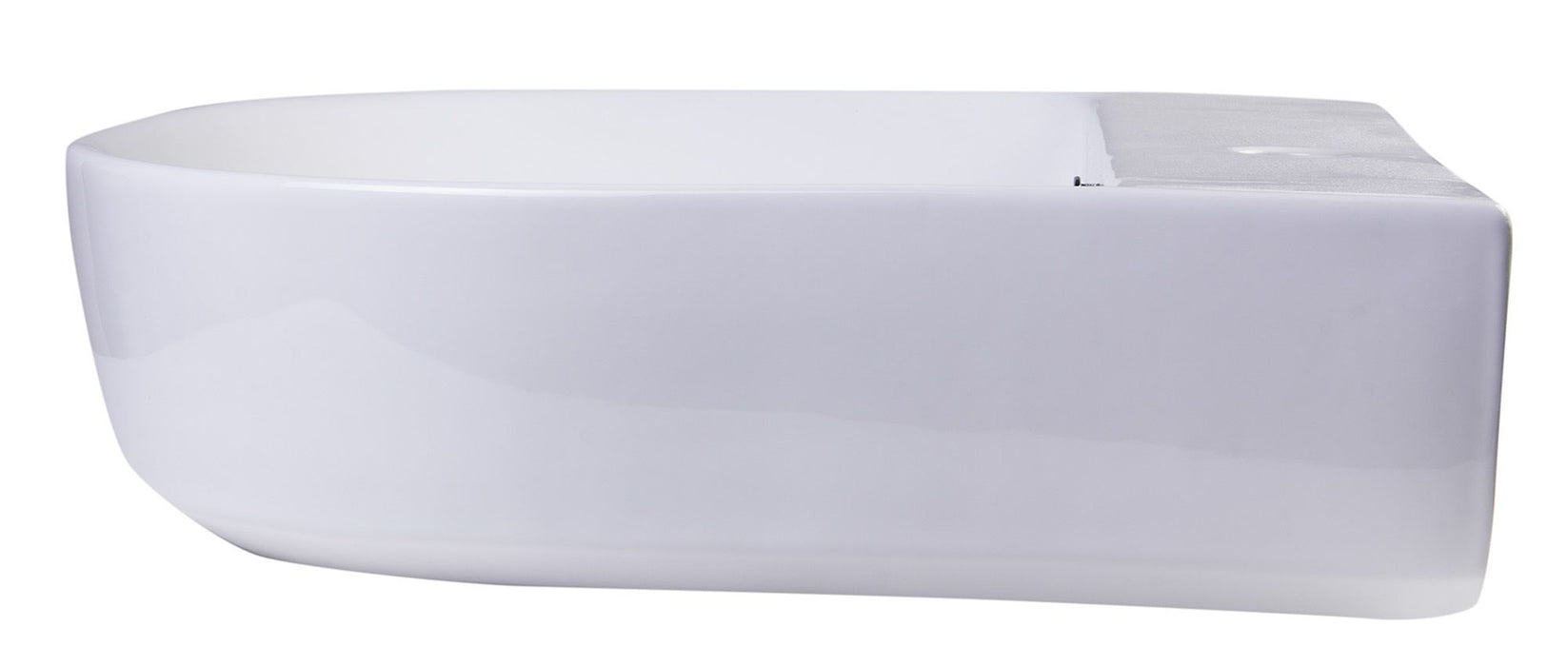 ALFI brand AB110 20" White D-Bowl Porcelain Wall Mounted Bath Sink