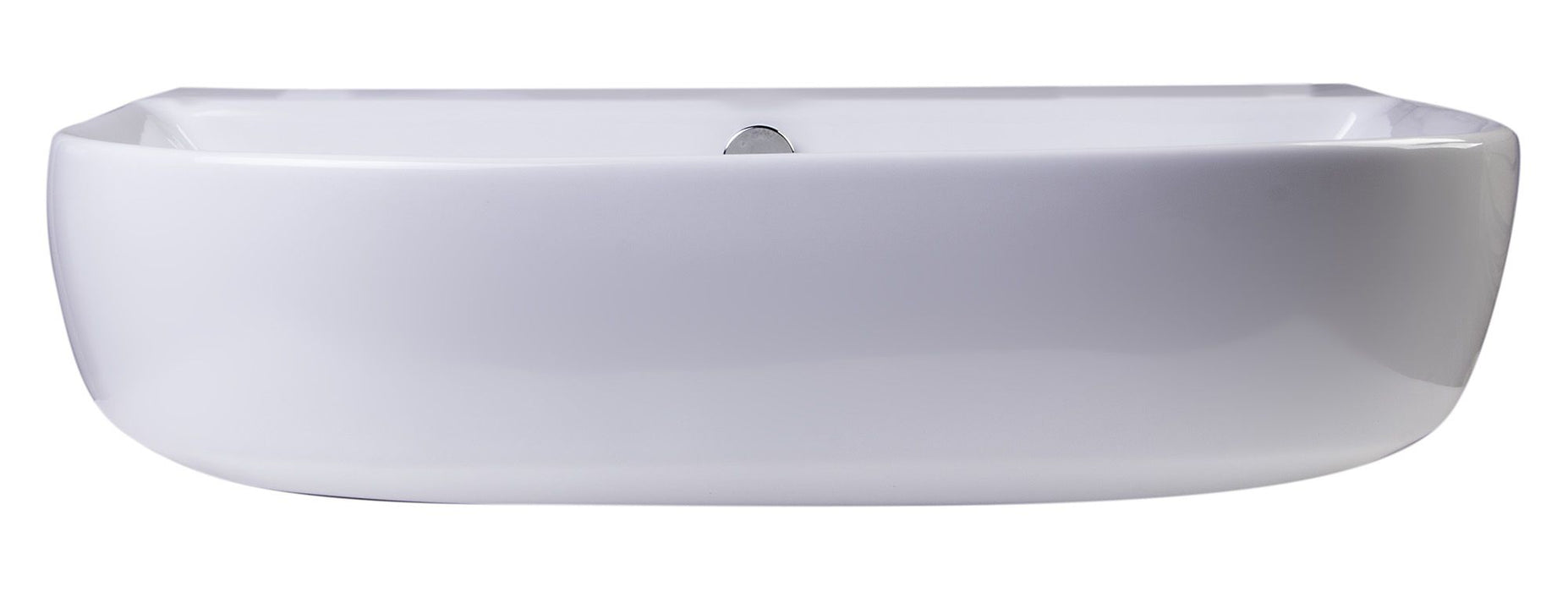 ALFI brand AB111 24" White D-Bowl Porcelain Wall Mounted Bath Sink