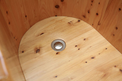ALFI brand AB1136 61'' Free Standing Cedar Wooden Bathtub with Tub Filler