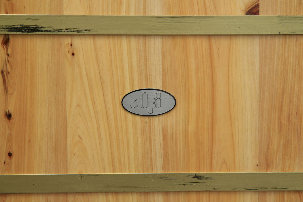 ALFI brand AB1136 61'' Free Standing Cedar Wooden Bathtub with Tub Filler