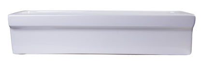 ALFI brand AB36TR 36" White Above Mount Fireclay Bath Trough Sink