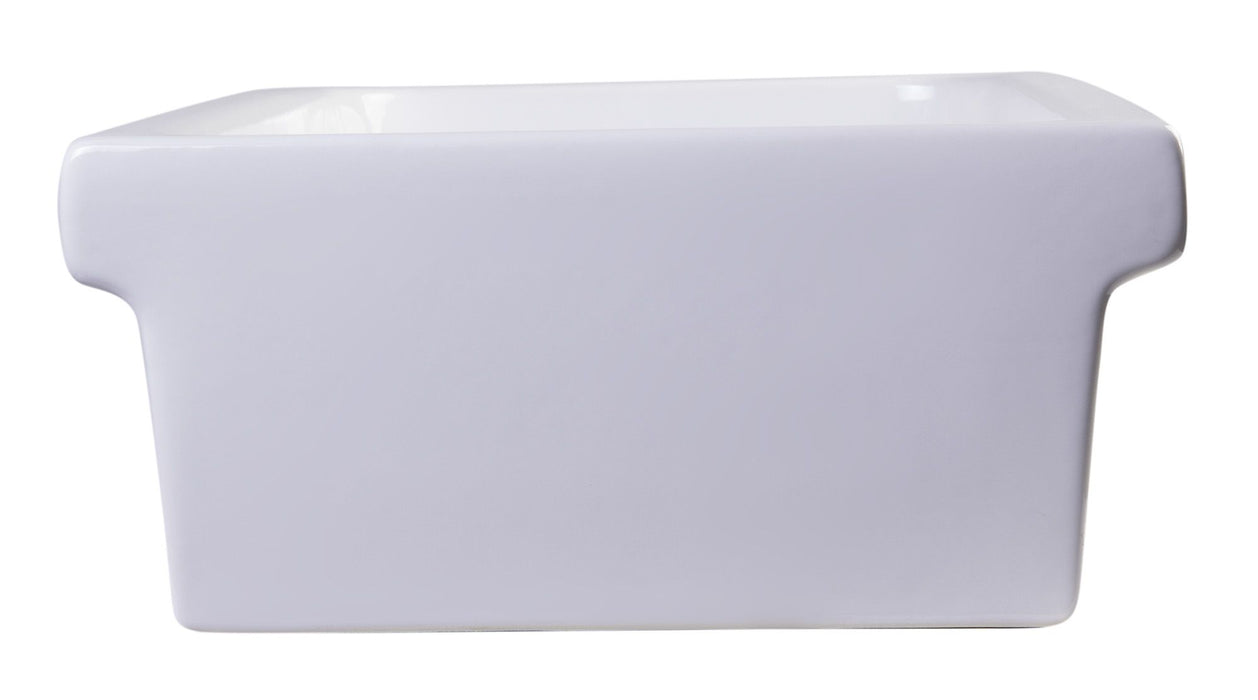 ALFI brand AB36TR 36" White Above Mount Fireclay Bath Trough Sink