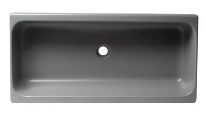 ALFI brand AB36TRGM 36" Grey Matte Above Mount Fireclay Bathroom Trough Sink