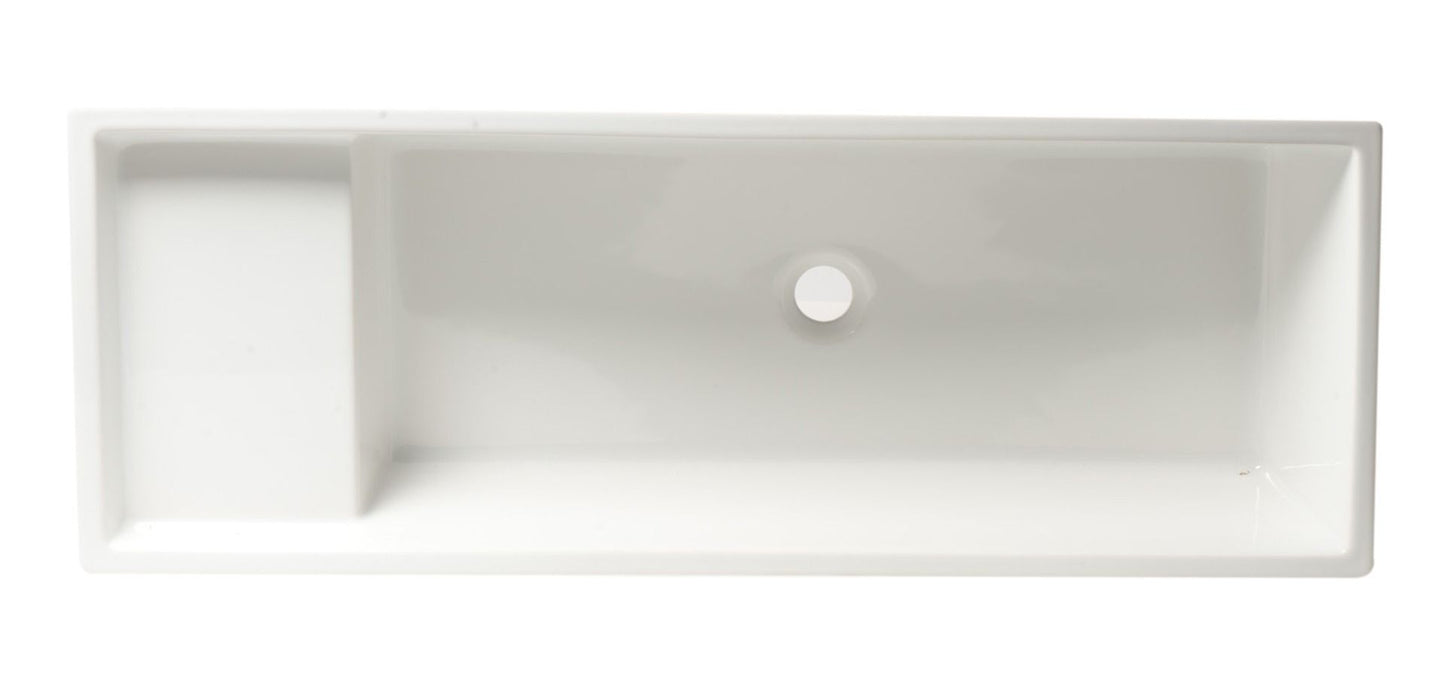 ALFI brand AB39TR 39" White Above Mount Fireclay Bathroom Trough Sink