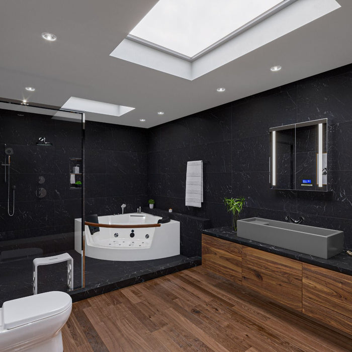 ALFI brand AB39TRGM 39" Grey Matte Above Mount Fireclay Bathroom Trough Sink