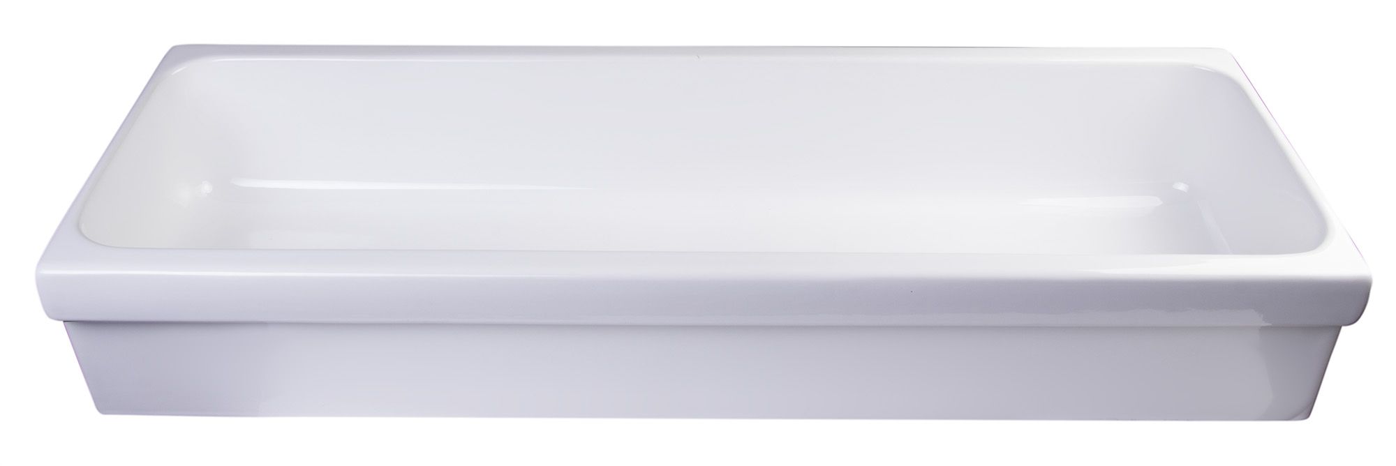 ALFI brand AB48TR 48" White Above Mount Fireclay Bath Trough Sink