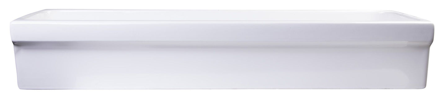 ALFI brand AB48TR 48" White Above Mount Fireclay Bath Trough Sink