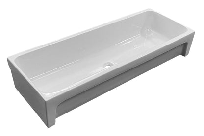 ALFI brand AB48TR 48" White Above Mount Fireclay Bath Trough Sink