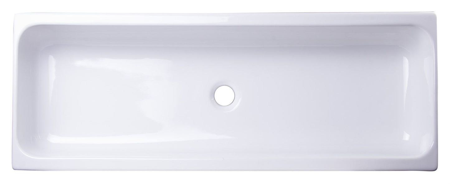 ALFI brand AB48TR 48" White Above Mount Fireclay Bath Trough Sink