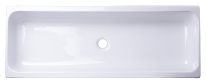 ALFI brand AB48TR 48" White Above Mount Fireclay Bath Trough Sink
