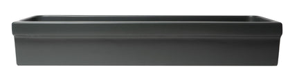 ALFI brand AB48TRBM 48" Black Matte Above Mount Fireclay Bathroom Trough Sink