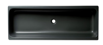 ALFI brand AB48TRBM 48" Black Matte Above Mount Fireclay Bathroom Trough Sink