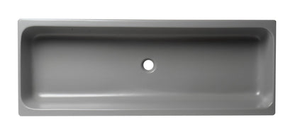 ALFI brand AB48TRGM 48" Grey Matte Above Mount Fireclay Bathroom Trough Sink