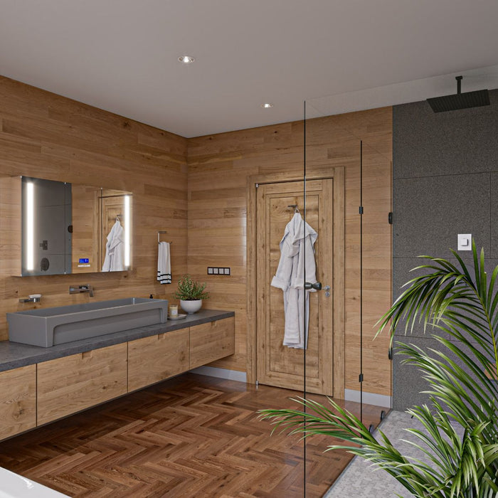 ALFI brand AB48TRGM 48" Grey Matte Above Mount Fireclay Bathroom Trough Sink