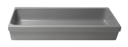 ALFI brand AB48TRGM 48" Grey Matte Above Mount Fireclay Bathroom Trough Sink